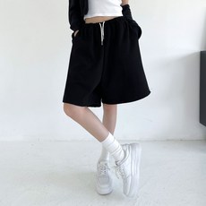 Planday 女款高密度百慕達鬆緊訓練長版短褲