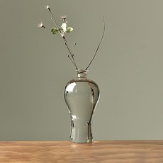 일본풍 투명 유리 오브제 화병 D MW0129, 솔리드