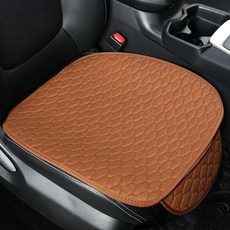 透氣純亞麻汽車坐墊套, 1個, 橘色