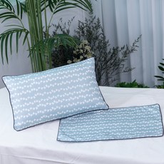 ahtty blanc 兒童用四季純棉枕頭套 2件 + 可調節高度枕芯組, 雲朵