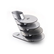 不鏽鋼防滑圓形杯墊4件組, 單一顏色, 1個