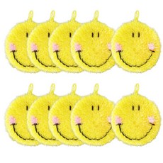 O-ON 清潔微笑針織菜瓜布 黃色, 1個, 10入