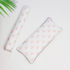아띠블랑 아동용 코튼 와이드 베개커버 2p + 속통 + 바디필로우 세트, 달콤체리