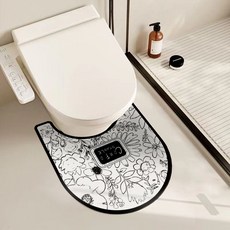 Daysoy 花卉重點馬桶地墊, 花朵塗鴉