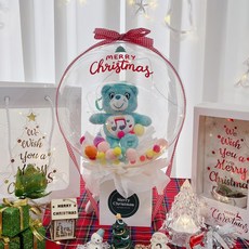LOVELY FARM 聖誕快樂 角色娃娃氣球 + 壓克力樹 + 購物袋組合 Care Bears, Heartsong Bear 薄荷綠