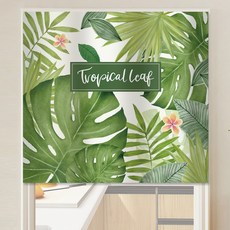 窄版一片式短簾, 龜背葉