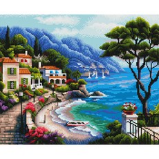VIVACELL 畫布型寶石十字繡 DIY 套組 40 x 50 cm, 海邊, 1套