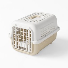 PASTEL PET 寵物用堅固雙重鎖定運輸籠, 米色, 1個