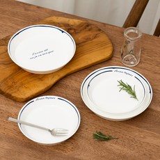 HANKOOK CHINAWARE L'été de Paris A型高腳盤 16.8cm 2入+ 13.8cm 2入 套組, 1套, 混合顏色