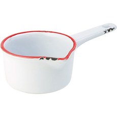 utopia 復古長柄石陶點心碗, 1個, 白色 + 紅色