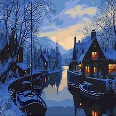 PIPO DIY風景畫繪畫組, 冬夜風景