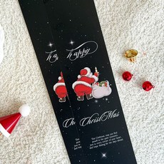 베스트팩 크리스마스 트윙클 산타 띠지, 벨벳 네이비, 30개