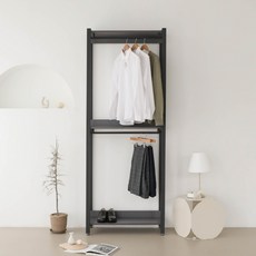 퍼리든 큐브 드레스룸 시스템 800 2단 행거 방문설치, 블랙