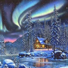 PIPO DIY 繪畫套組 冬季主題系列 40 x 50 cm Q3267, 混合色, 1個