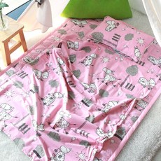 HWAMO BABY 純棉幼兒園四季午睡被鋪棉墊 + 棉被 + 棉枕套組, 粉紅小馬
