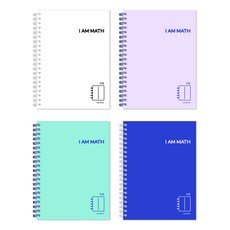 the open house I AM 3000 2-part grid note 5mm 80-0005 4-piece set, 1套, 白色、薰衣草色、薄荷色、海軍色