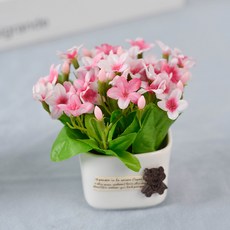 Souplace 人造櫻草花盆栽組 S261-0101P, 粉紅色, 1套