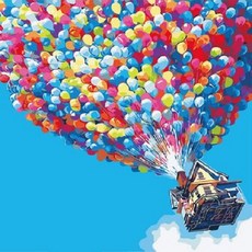 Pipo Painting DIY 插圖繪圖套組 40 x 50cm, 天空氣球屋 (E364), 1幅