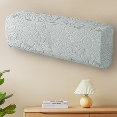 데이소이 미소 플라워 벽걸이 에어컨 커버, 03 그레이블루