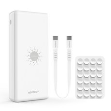 스피디 퓨어 멀티 고속 무선W 보조배터리 20000mAh 플러스 멀티단자, SPE-PA20PQ10W, WHITE