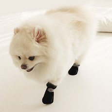 펫인뷰티 반려동물 구리항균 신발 포우랩 4p, 블랙, 2세트