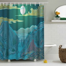 노르딕 심플 욕실 샤워커튼 타입1 180 x 180 cm L62, 1개