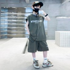 스타빈 남아용 레터링 심플 여름 상하의 세트