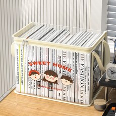 순잠 접이식 대형 손잡이형 카툰 디자인 수납박스, SWEET HOME, 1개