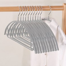 ECOMINGLE 防肩角無痕防滑衣架, 灰色, 10個