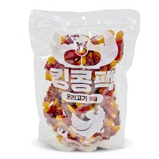 킹콩팩 강아지 간식, 1개, 1kg, 오리슬라이스