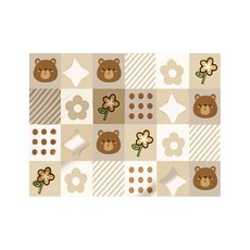 PVC防水寵物地墊, 小熊花花, 1個