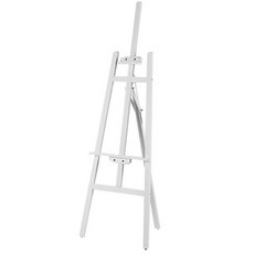 藍太陽優質松木實木畫架白色