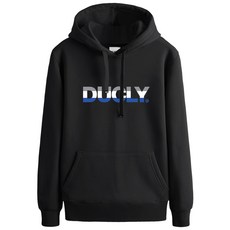 DUCLY 大尺碼刷毛連帽T恤 DUP-807