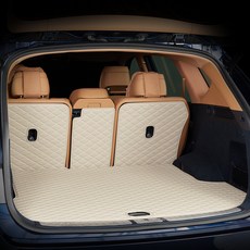 메이튼 차량 순정형 리얼컬러 트렁크매트 일체형, 현대 싼타페 MX5 7인승 (23년8월~), 베이지