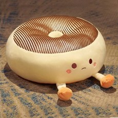 甜甜圈坐墊, 悲傷款 棕色, 1個