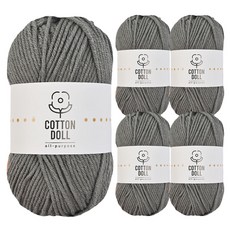 니뜨 코튼돌 뜨개실 50g, 21진그레이, 5개