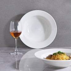 Syracuse CHINA 紐約素白義大利麵碗 25cm, 白色, 1個