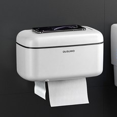 JCP 懸掛式簡約雙層面紙盒, 白色