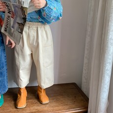 BabyMax 兒童款Elf細褶鬆緊腰丹寧褲 R4166