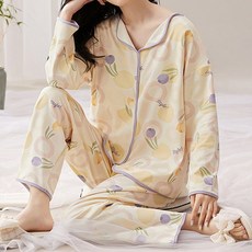 스타일컨택트 여성용 긴팔 잠옷 상하의 세트 SP-32902