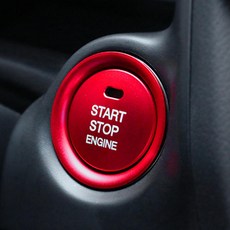 river fox 車用黏貼式啟動按鈕裝飾蓋, 紅色, 1個