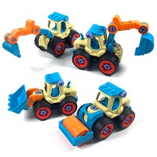 LeiKiz 我製作的一套 4 輛重型設備微型車, 混色