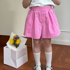 Starbean 女童雙鈕扣鬆緊帶彩色短褲