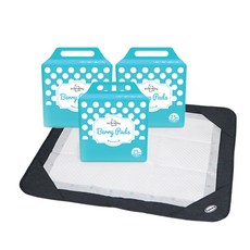 sceneby 尿布墊 L號 25入 3包+黑色防水尿布墊 L號, 1組, 1組