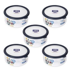 MY STYLE Tomer冰箱收納圓形密封保鮮罐, 5個, 4號 600ml