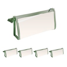 인노블 투명 컬러테두리 필통, 녹색, 5개