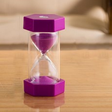 에어 미니 컬러 모래시계 타이머 10분, 퍼플
