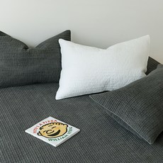 누블 고온에 삶은 줄누빔 피그먼트 60수 아사 순면 스프레드, 차콜