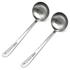 Jijajacom眨眼不鏽鋼湯勺 大, 單一顏色, 2個