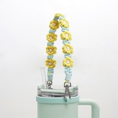 금깨비 텀블러 스탠리 호환 스트랩 악세사리 데이지, 민트, 1개